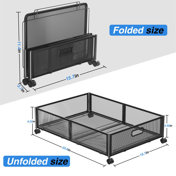17 Stories Metal Underbed Storage Wayfair